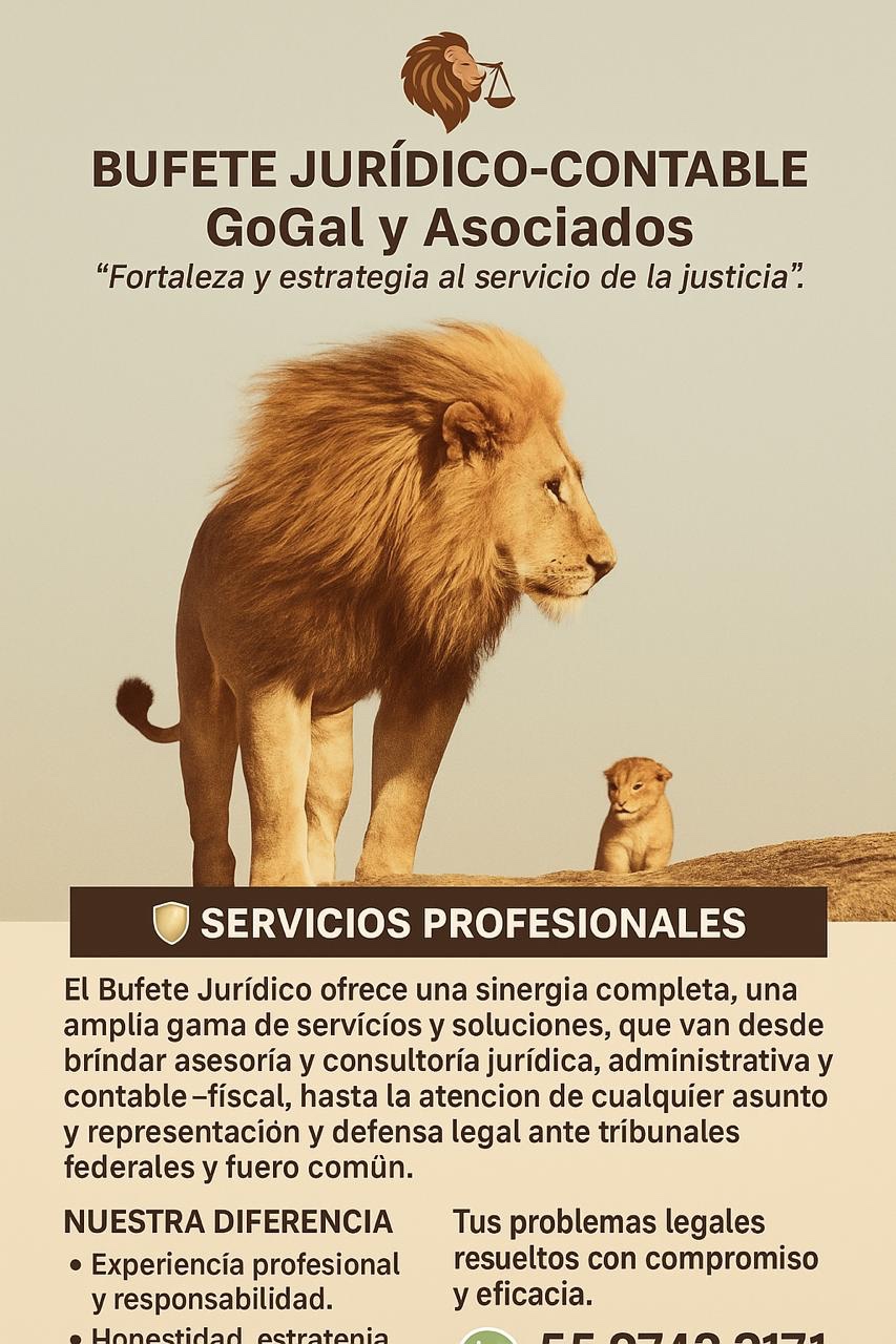 Publicación de servicios profesionales de Gogal y Asociados